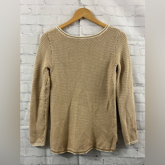 J Crew Womens XSmall Merino Wool Blend Crew Neck Pullover Sweater Tan - Picture 2 of 4